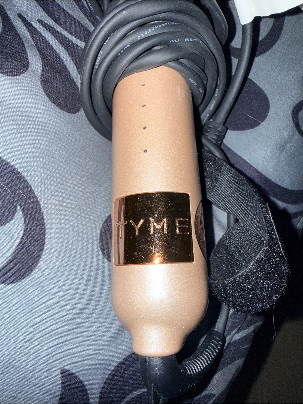 TYME Rose Gold Metallic Hair Tool Handle with Gold Accent